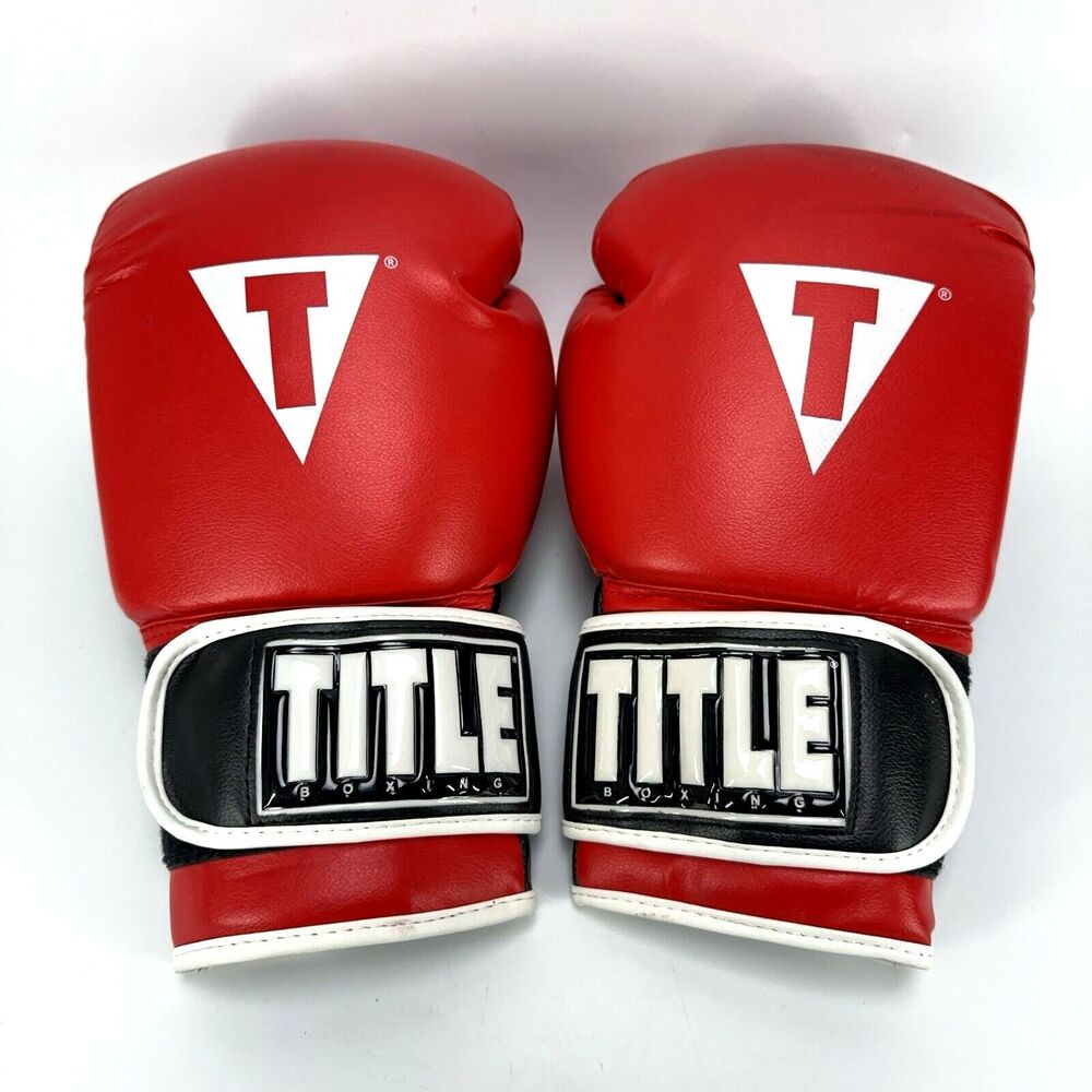Title Boxing Classic Red 14 Oz 36 Boxing Gloves -  Max Hook and Loop Training